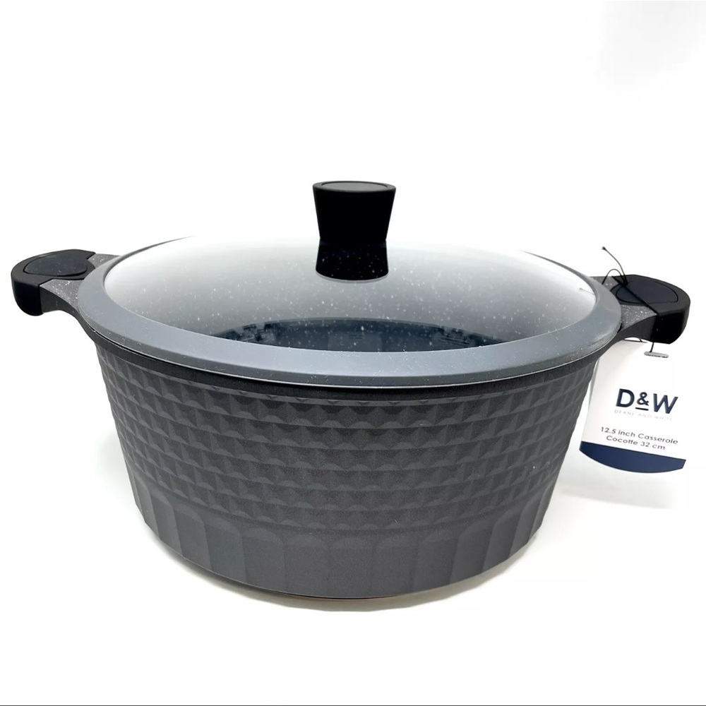 Deane & White D&W Pot / Casserole 12.5",10 Qt With Lid Big Party Size Nonstick